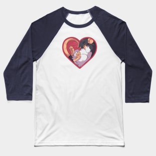 Heart Rat: Hooded Black Baseball T-Shirt